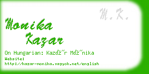 monika kazar business card